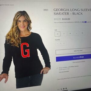 Georgia Long Sleeve Black Sweater